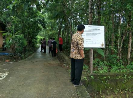 Inspektorat Kabupetan Bantul, Kunjungi Lokasi Pembangunan di Desa Karangtengah