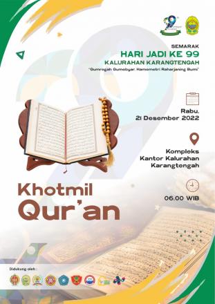 Khotmil Qur'an dalam Rangkaian Kegiatan HUT Kalurahan Karangtengah ke-99 