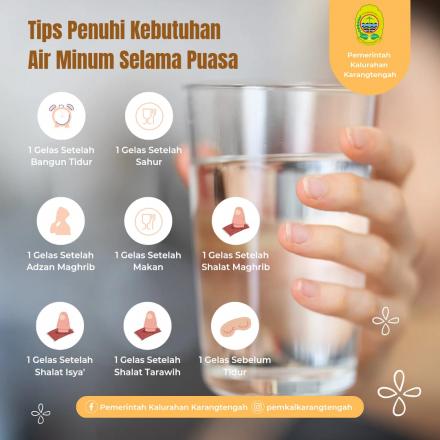 Tips Penuhi Kebutuhan Air Minum Selama Puasa