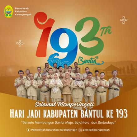 Selamat Memperingati Hari Jadi Kabupaten Bantul ke-193