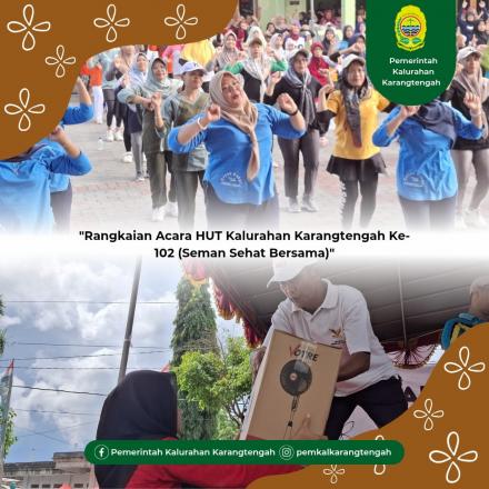 Rangkaian Hari Jadi Kalurahan Karangtengah Ke-102 (Senam Sehat Bersama) 