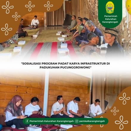 Sosialisasi Program Padat Karya Infrastruktur di Padukuhan Pucunggrowong