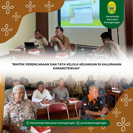 Bimtek Perencanaan dan Tata Kelola Keuangan di Kalurahan Karangtengah