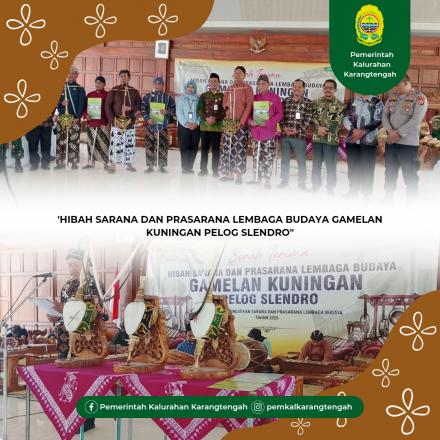 HIBAH SARANA DAN PRASARANA LEMBAGA BUDAYA GAMELAN KUNINGAN POLOG SLENDRO