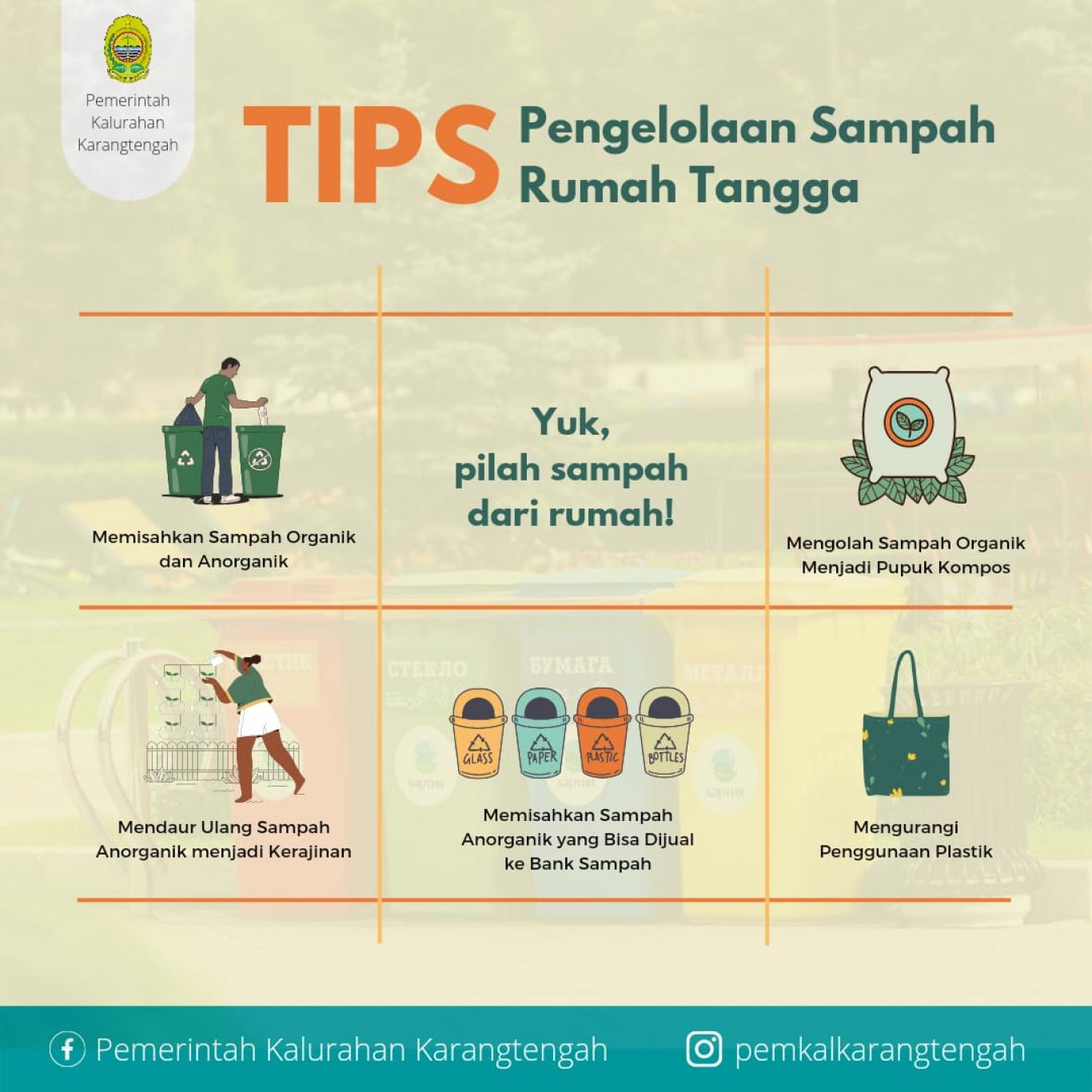 Tips Pengelolaan Sampah Rumah Tangga Website Kalurahan Karangtengah